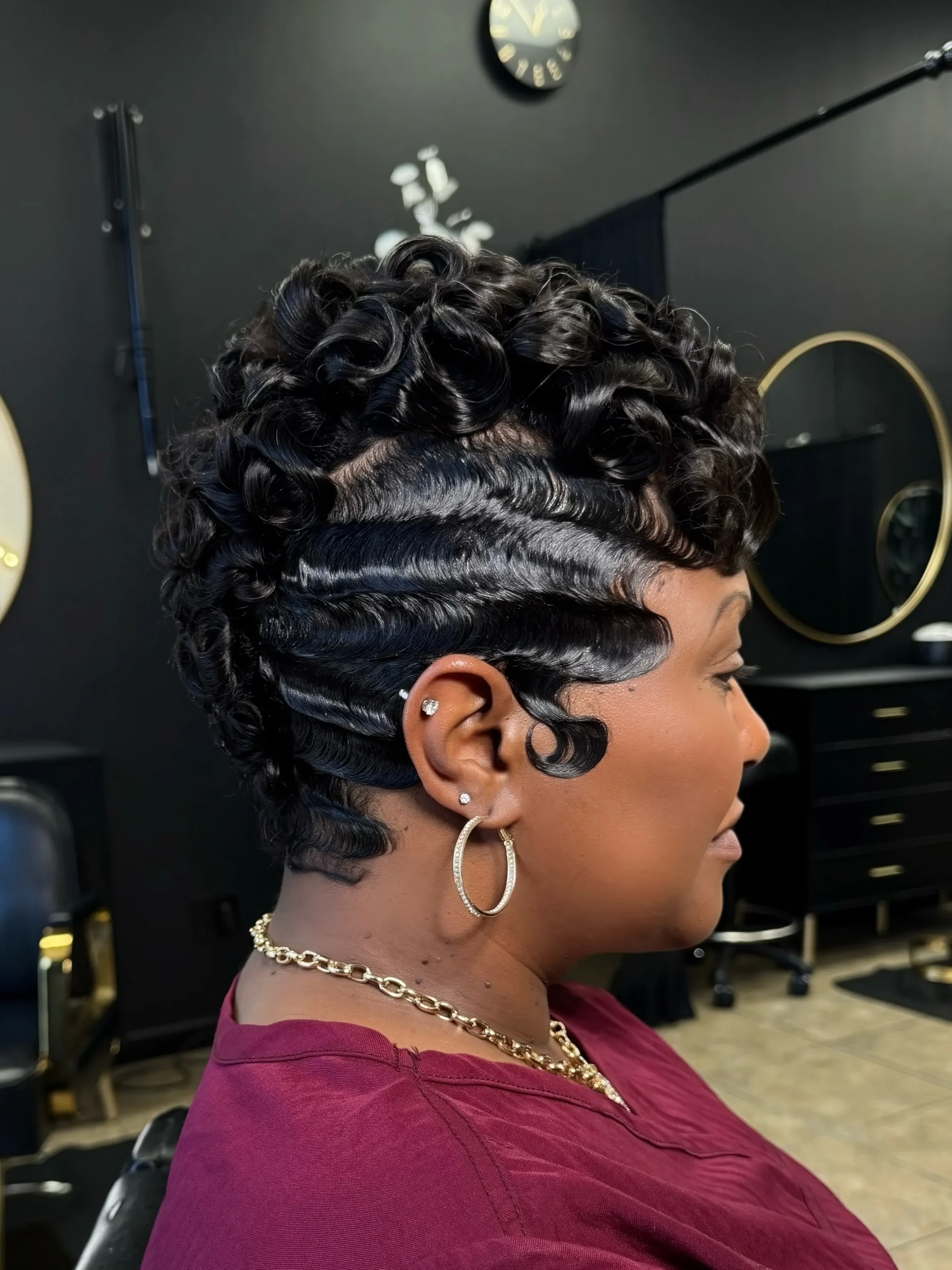 Glossy Side Braided Pixie