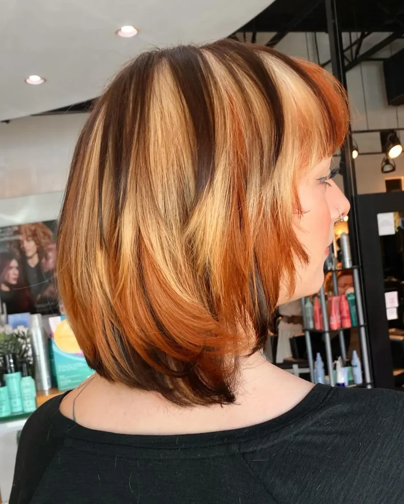 Golden Auburn Shaggy Bob