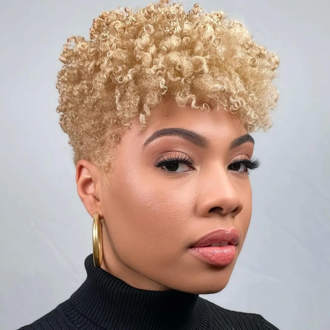 Golden Blonde Coily Taper