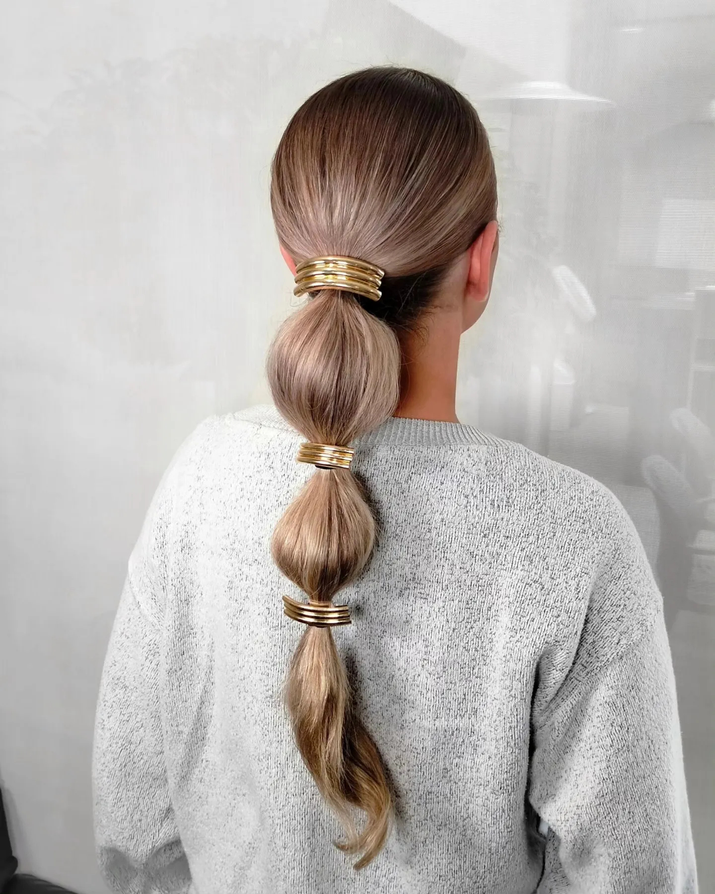 Golden Cuff Bubble Ponytail