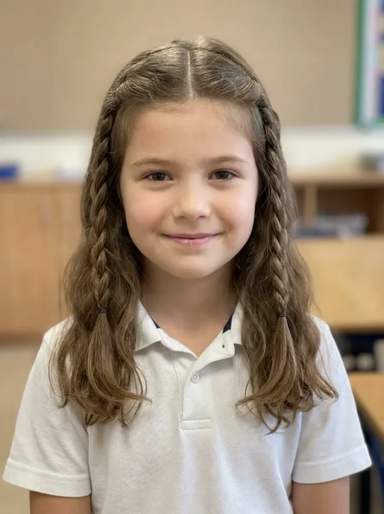 Half Braided Pigtails