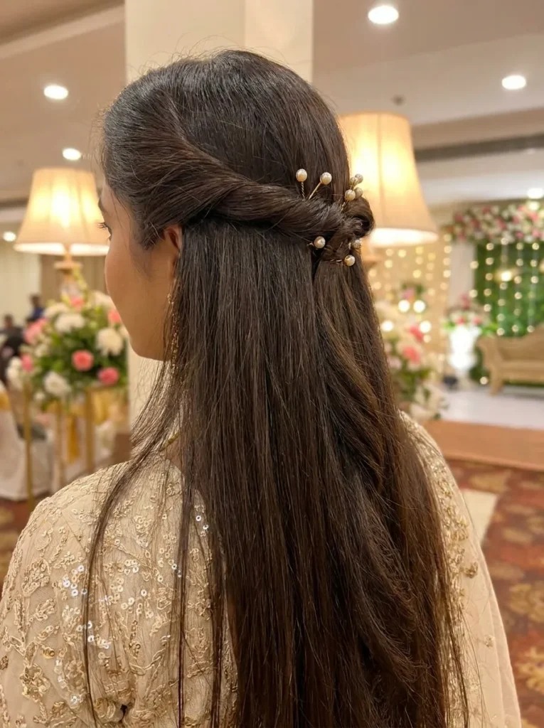 Half-Up Bridal Twist Straight