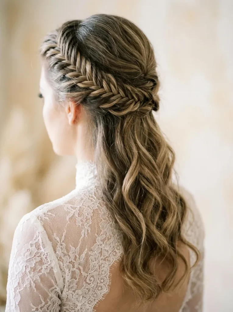 Half Up Fishtail Crown