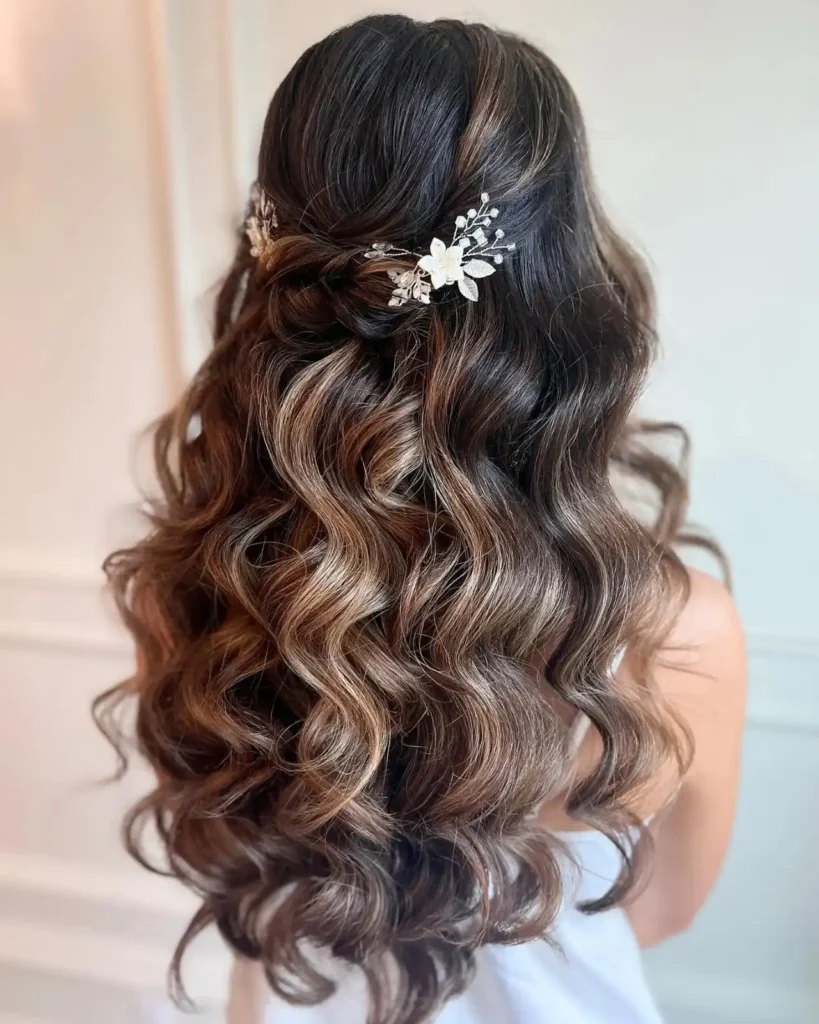 Half Up Glam Waves Clip