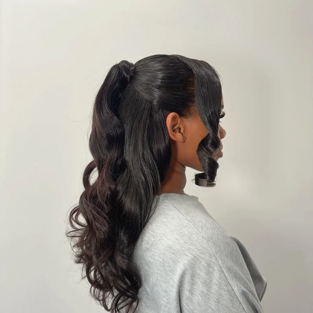 Half-Up Vintage Waves