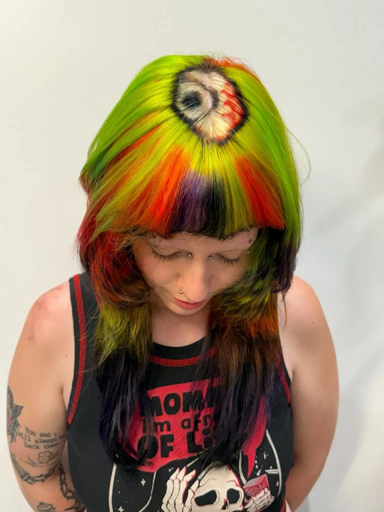 Halloween Rainbow Eye Hair