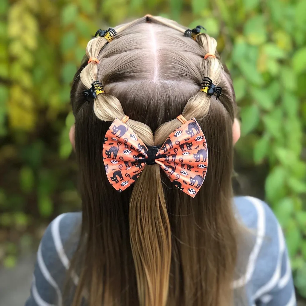 Haunted Bow Bubble Braids