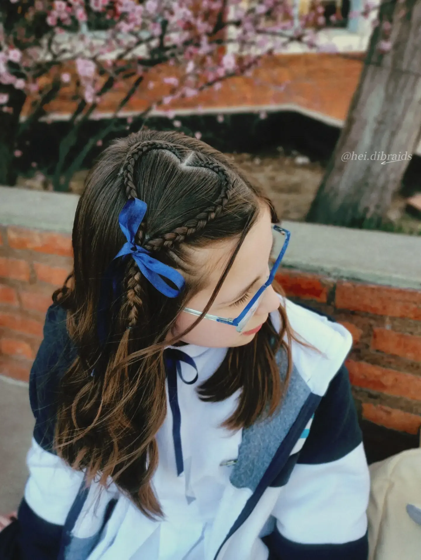 Heart Accent Side Braids