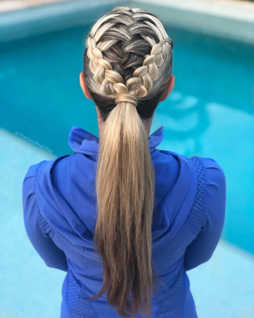 Heart Braided Ponytail Style