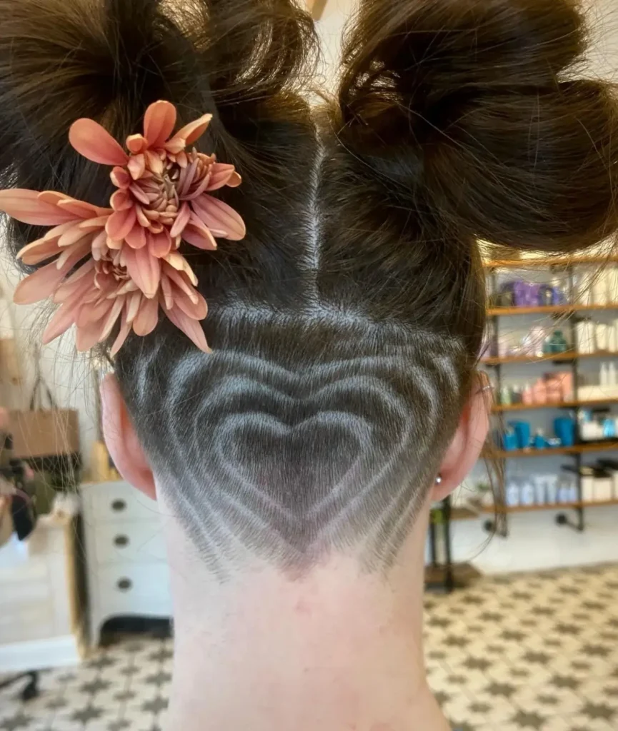 Heart Pattern Nape Undercut