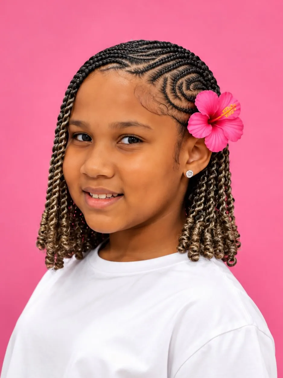 Hibiscus Ombre Twist Bob