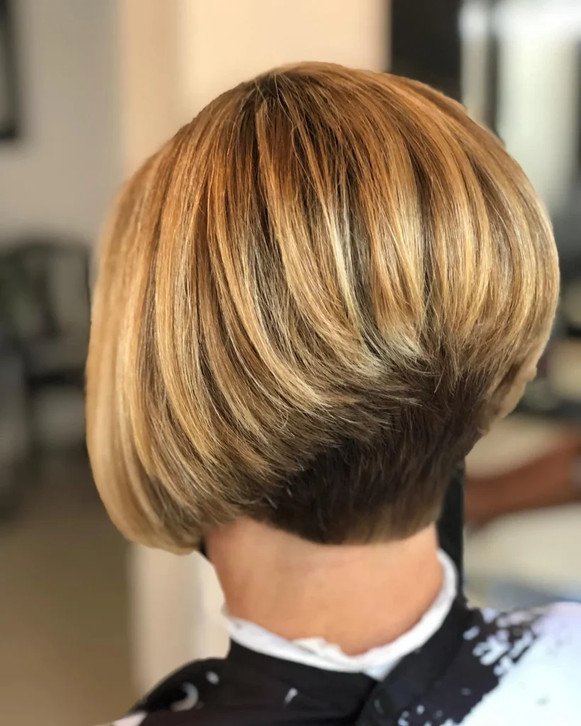 Honey Blonde Stacked Bob