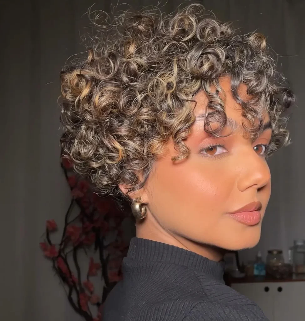 Honey Dimension Curly Pixie Cut