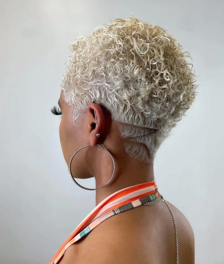 Icy Curly Fade TWA