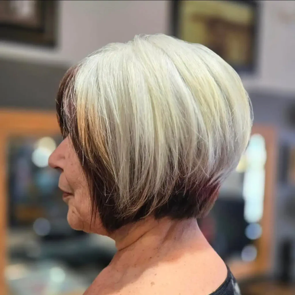 Inverted Blonde Stacked Bob
