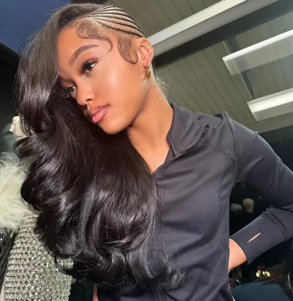 Jet Black Side Braided Waves