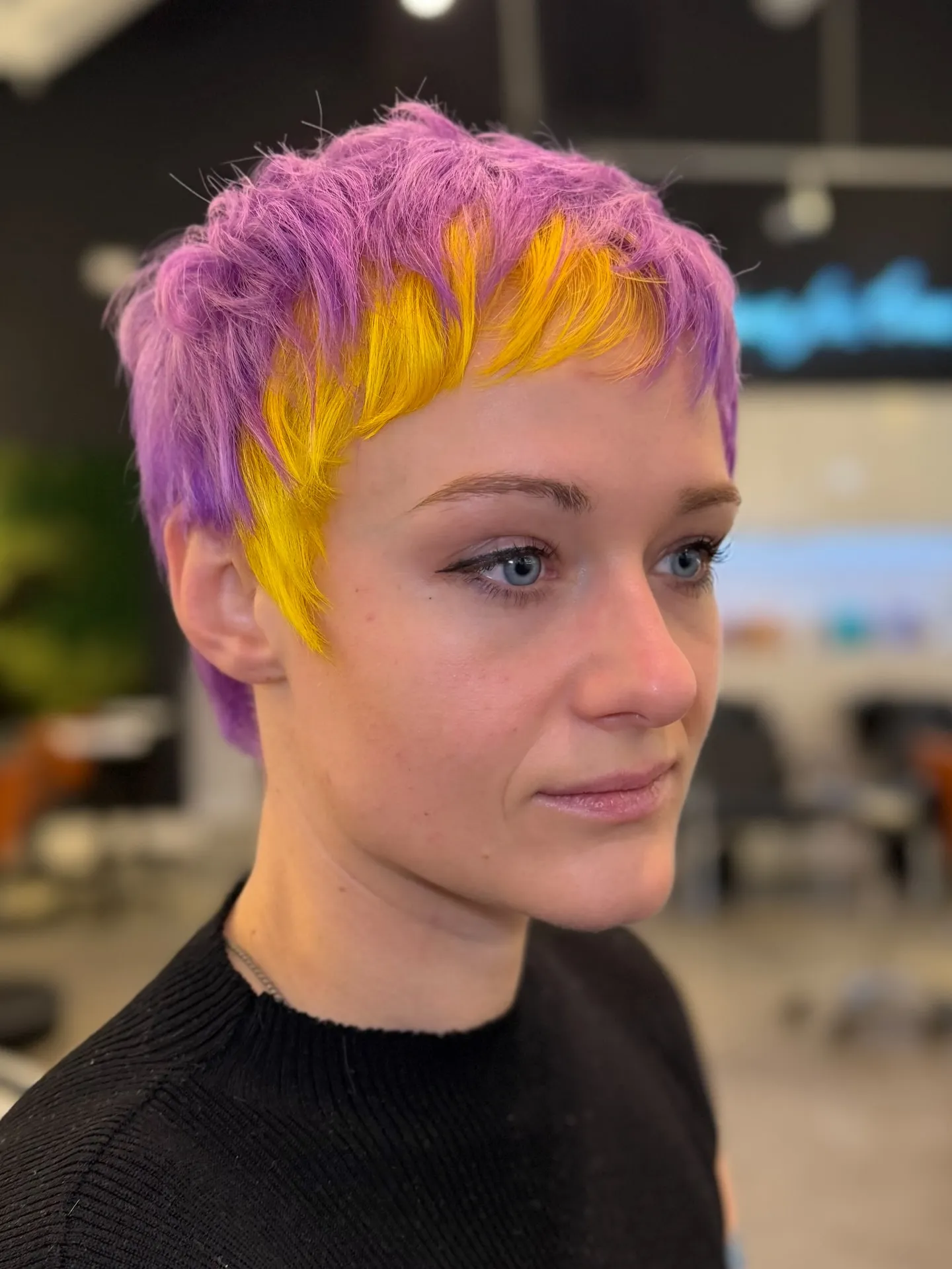 Lavender Yellow Two Tone Pixie