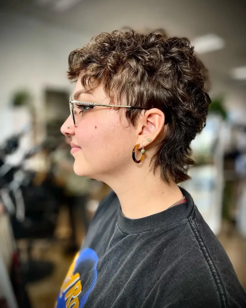 Layered Back Curl Pixie Haircut