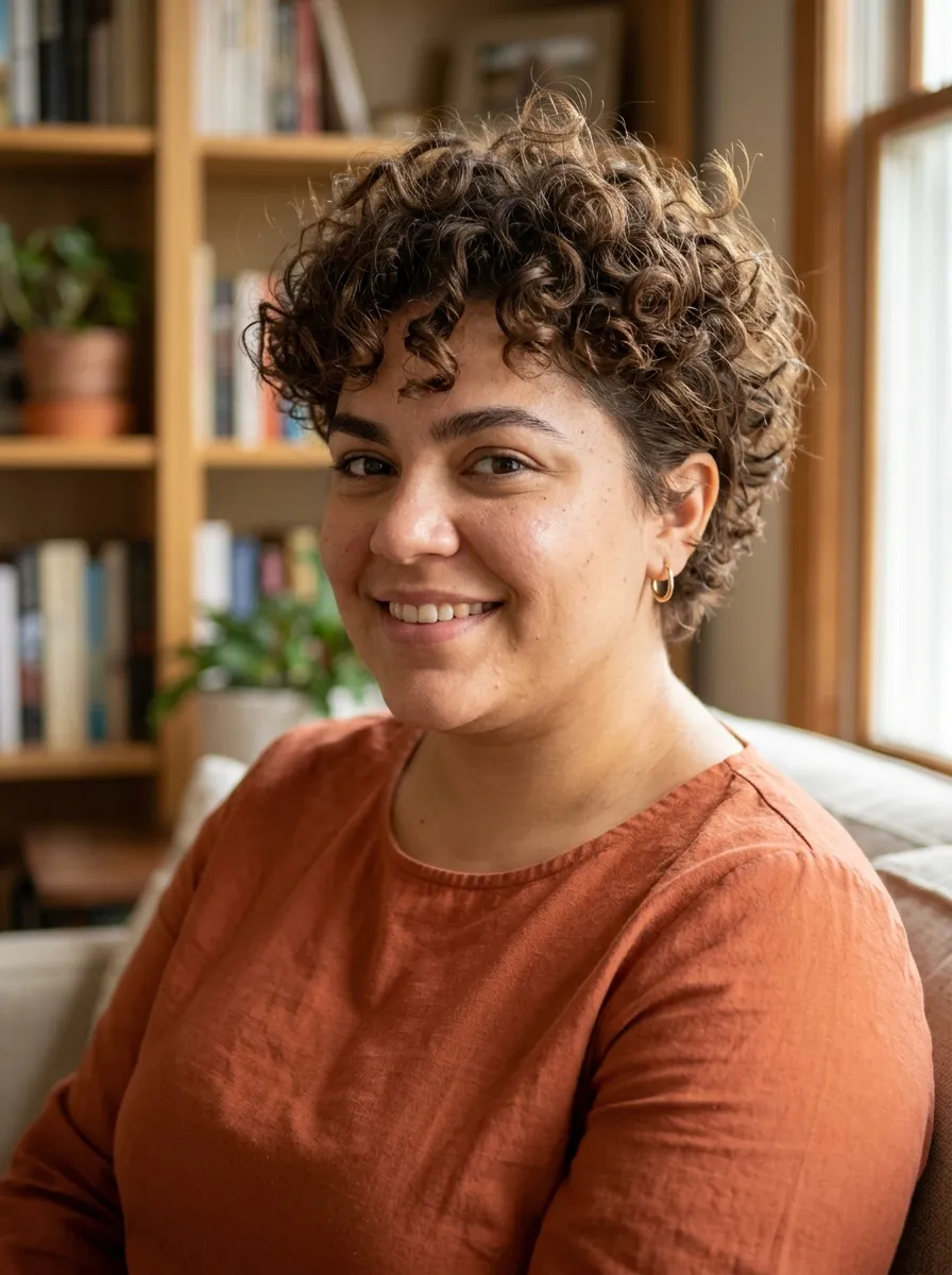 Layered Curly Pixie