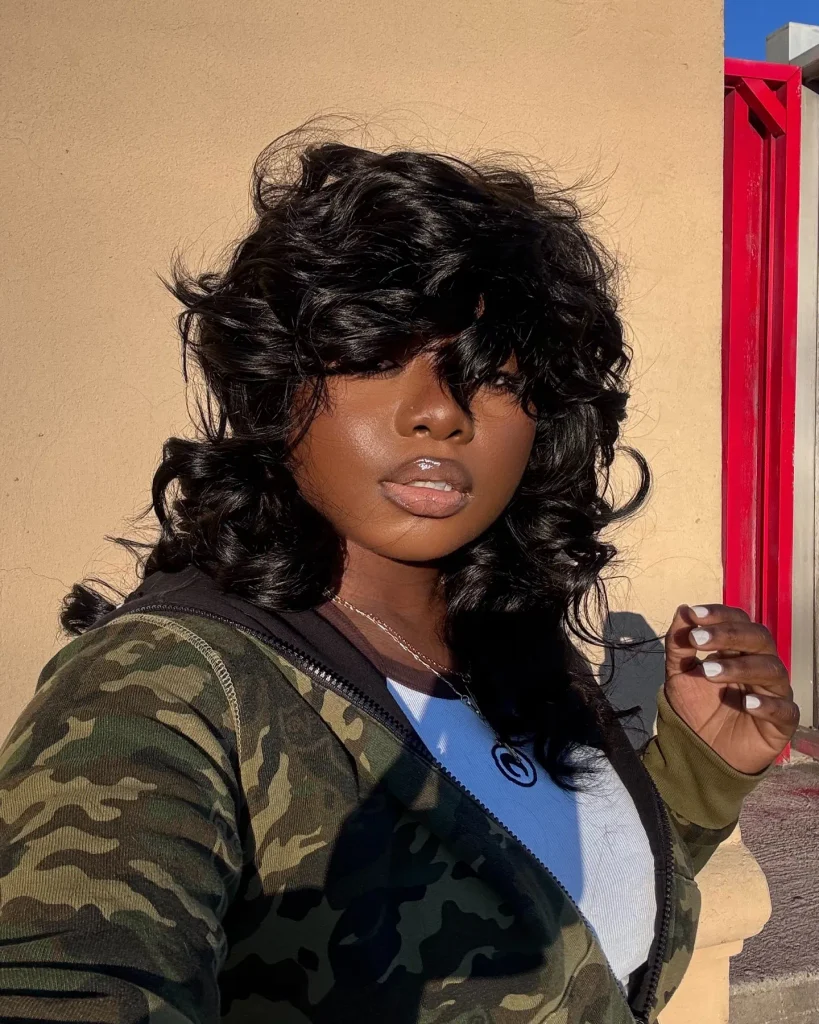 Layered Curly Wolf Cut