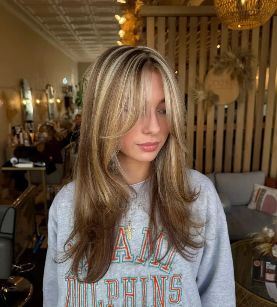 Layered Face Framing Blowout