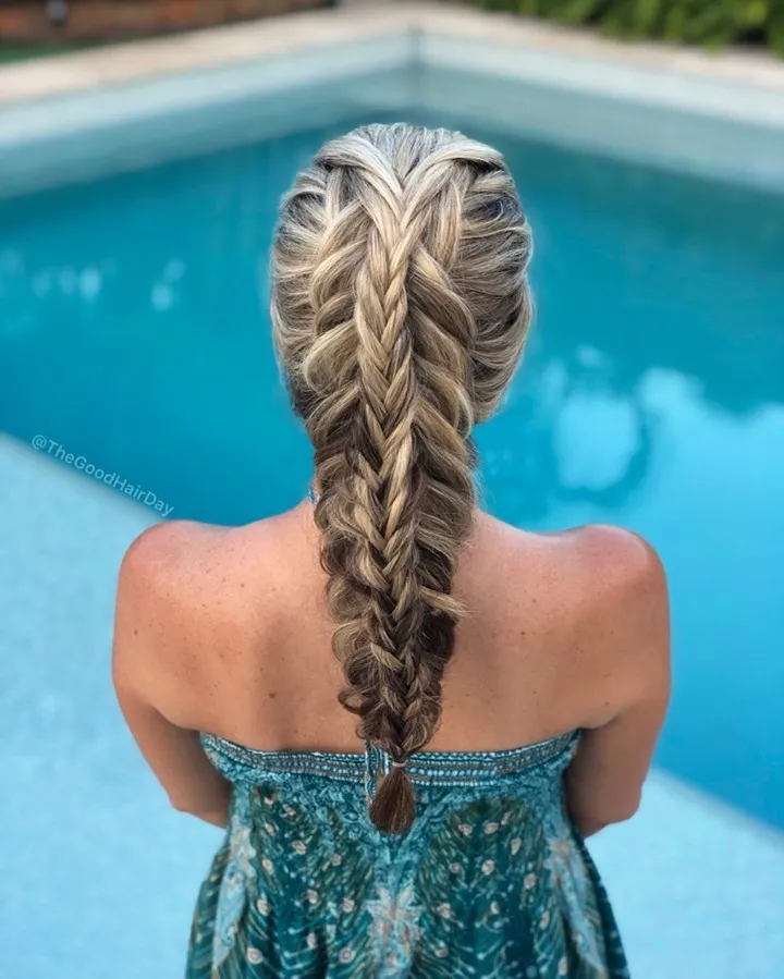 Layered Fishtail Spine Braid