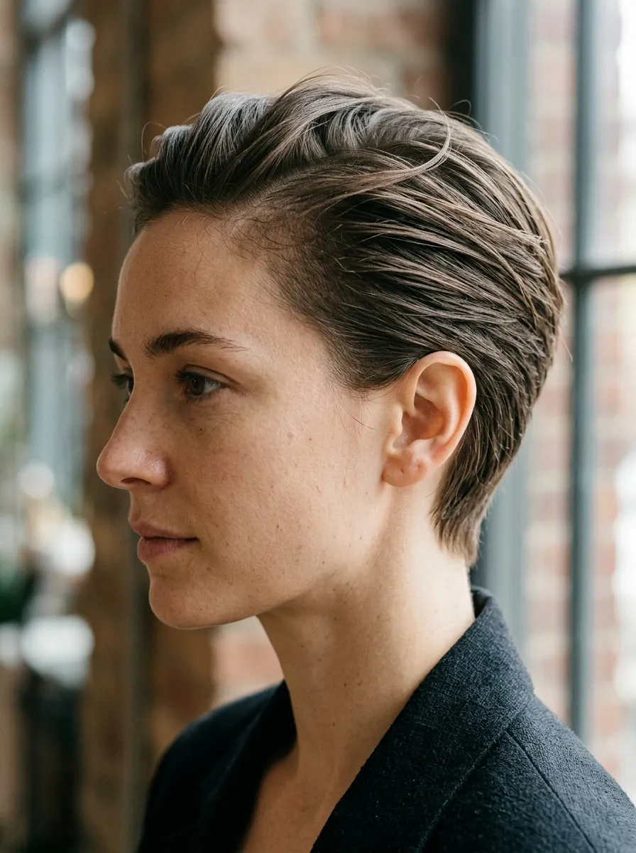 Layered Slick Back Crop