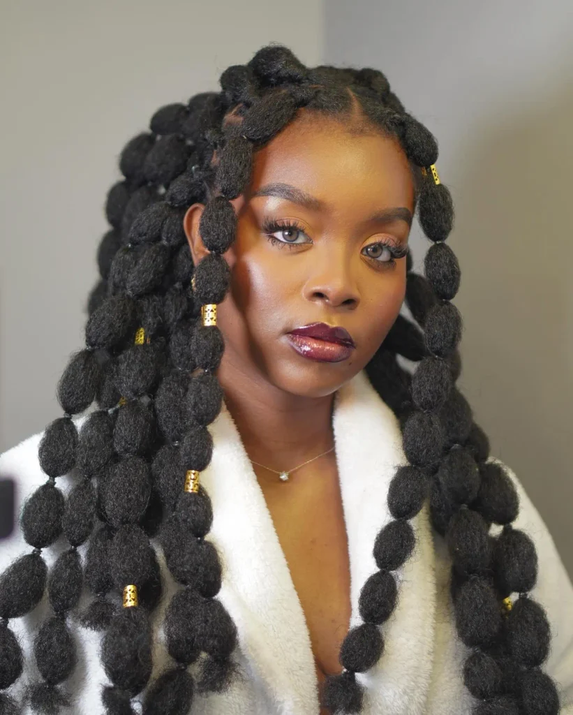 Long Bubble Braid Locs