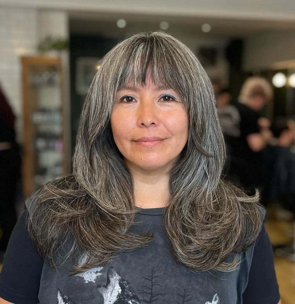 Long Feathered Bangs Layers