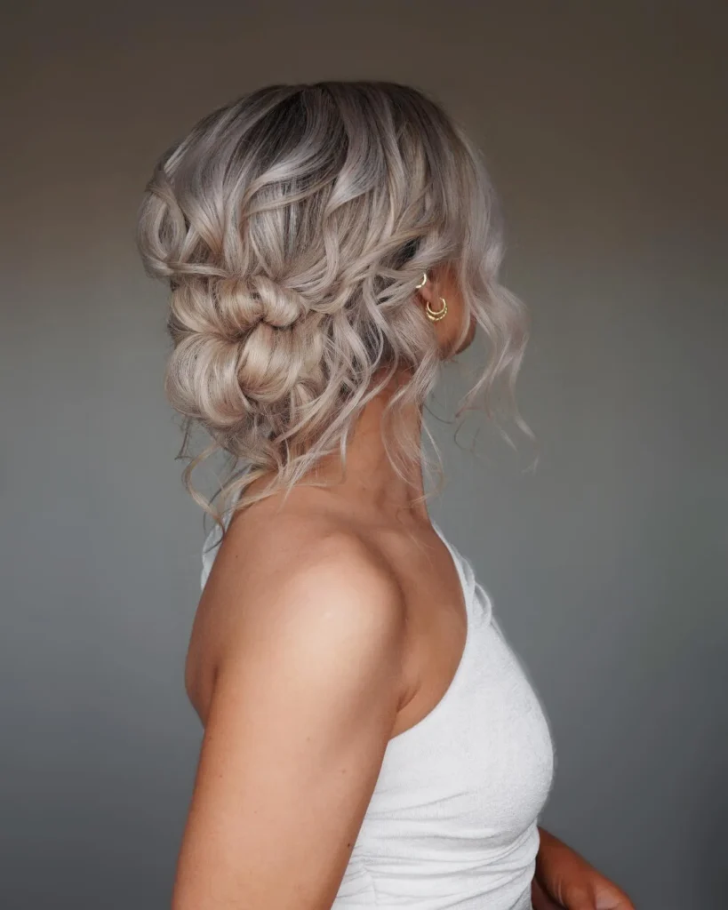 Loose Low Knot Bun Updos