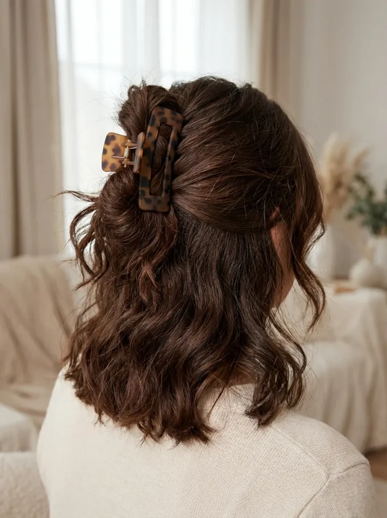 Messy Folded Clip Bun