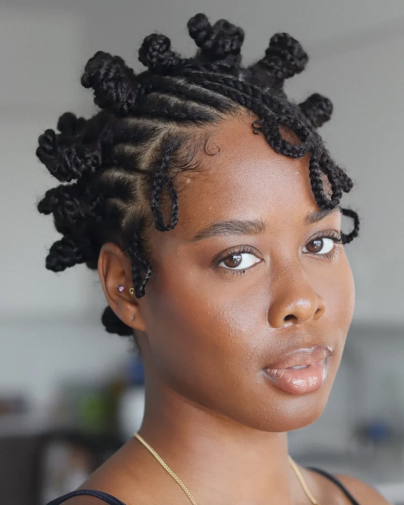 Mini Bantu Knot Braids