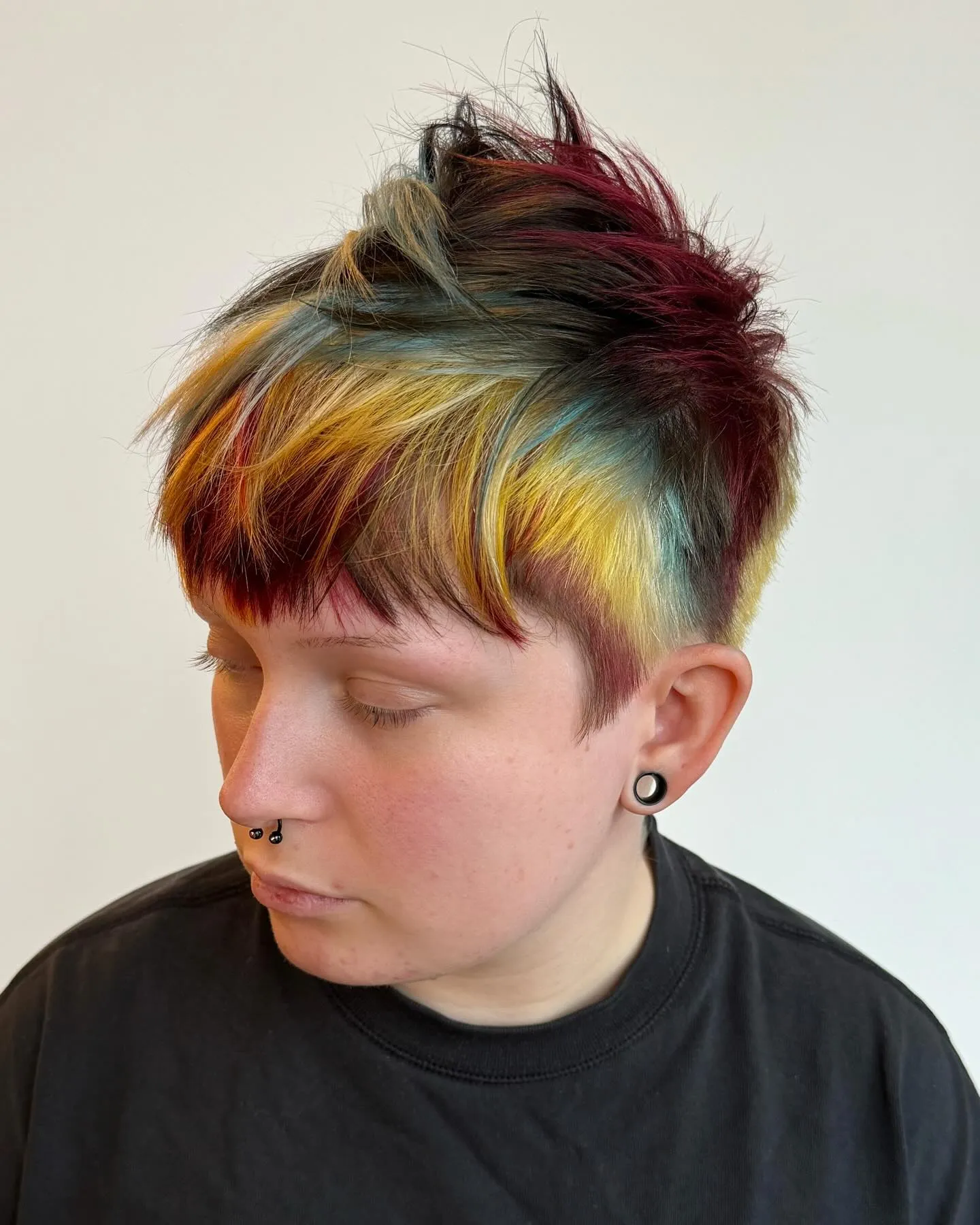 Multicolor Rainbow Spiky Pixie