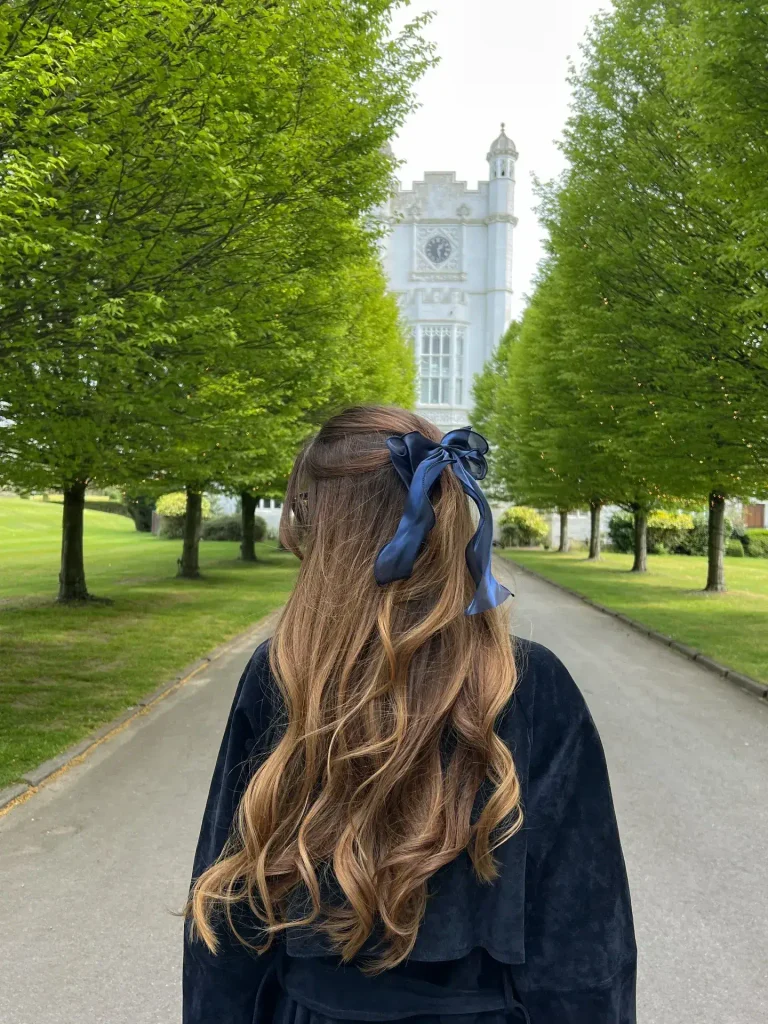 Navy Bow Half-Up