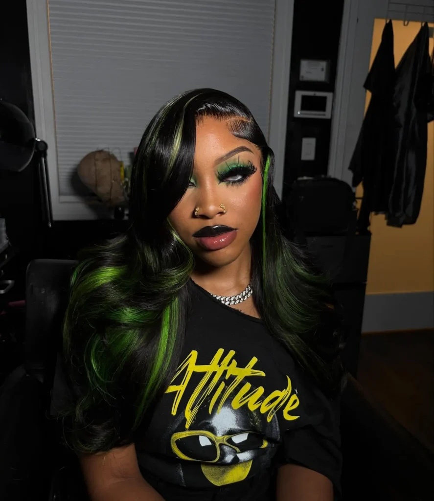 Neon Green Hollywood Waves