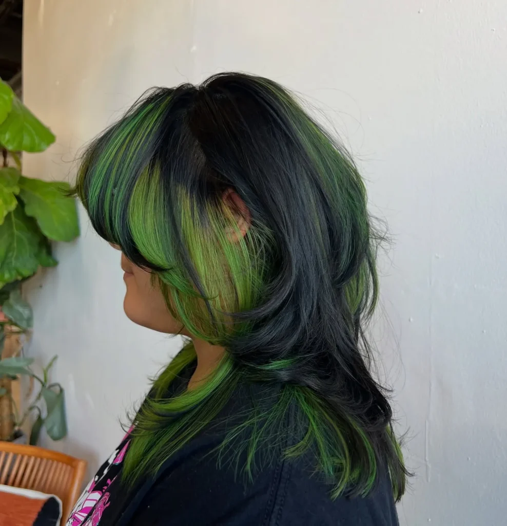 Neon Green Layered Shag
