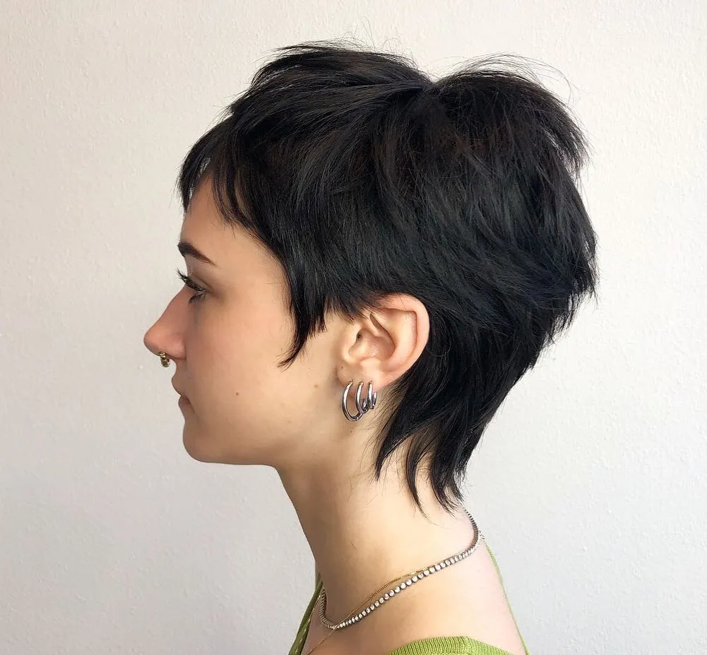 Noir Tapered Pixie Shag