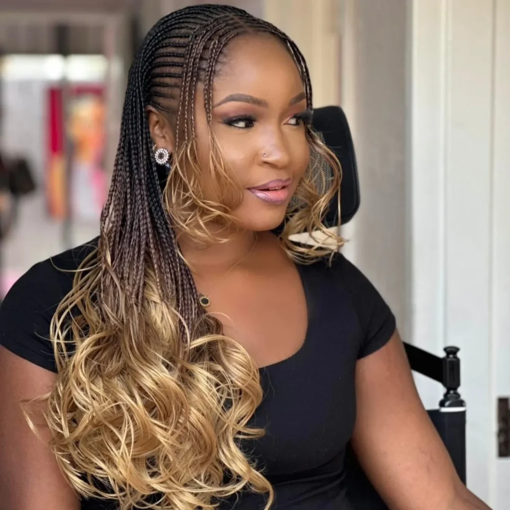 Ombre Curly Braided Bob