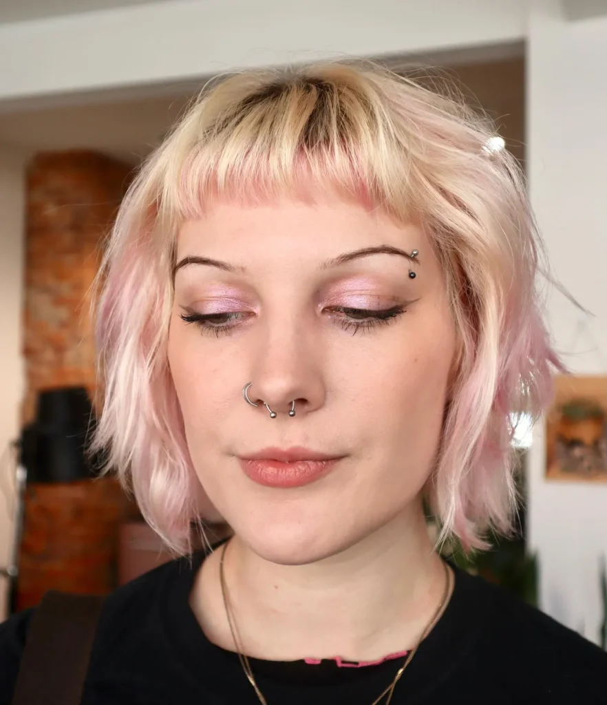Pastel Choppy Bob Shag