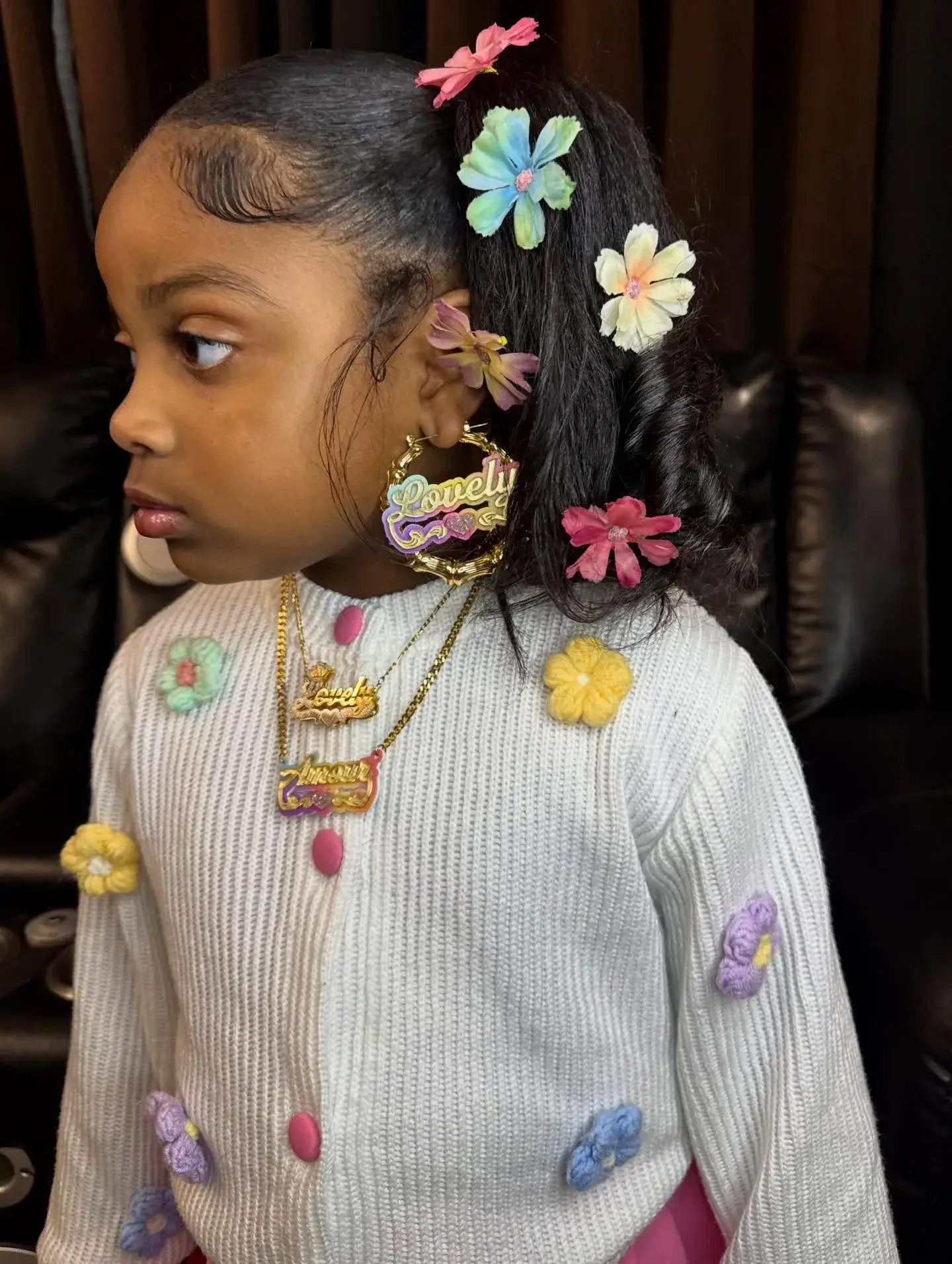 Pastel Flower Side Pony