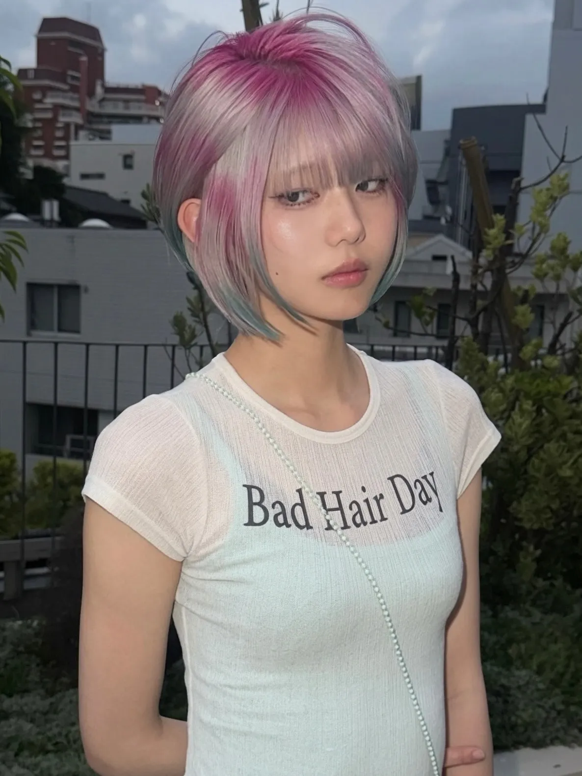 Pastel Pink Teal Bob