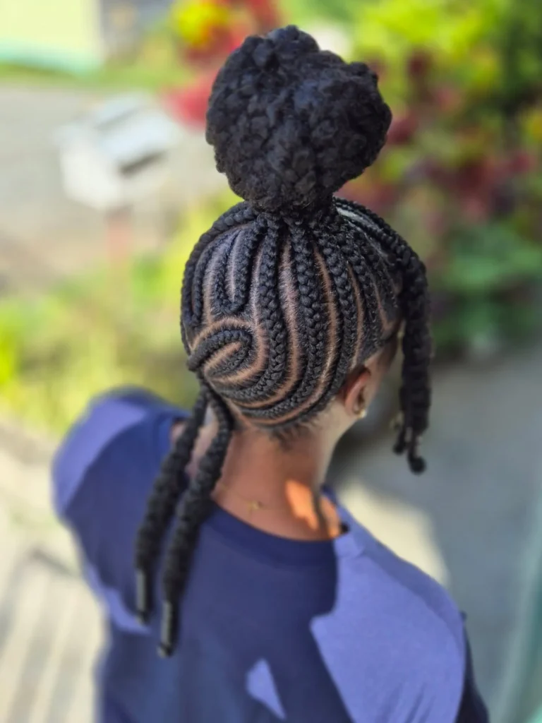 Patterned High Puff Bun