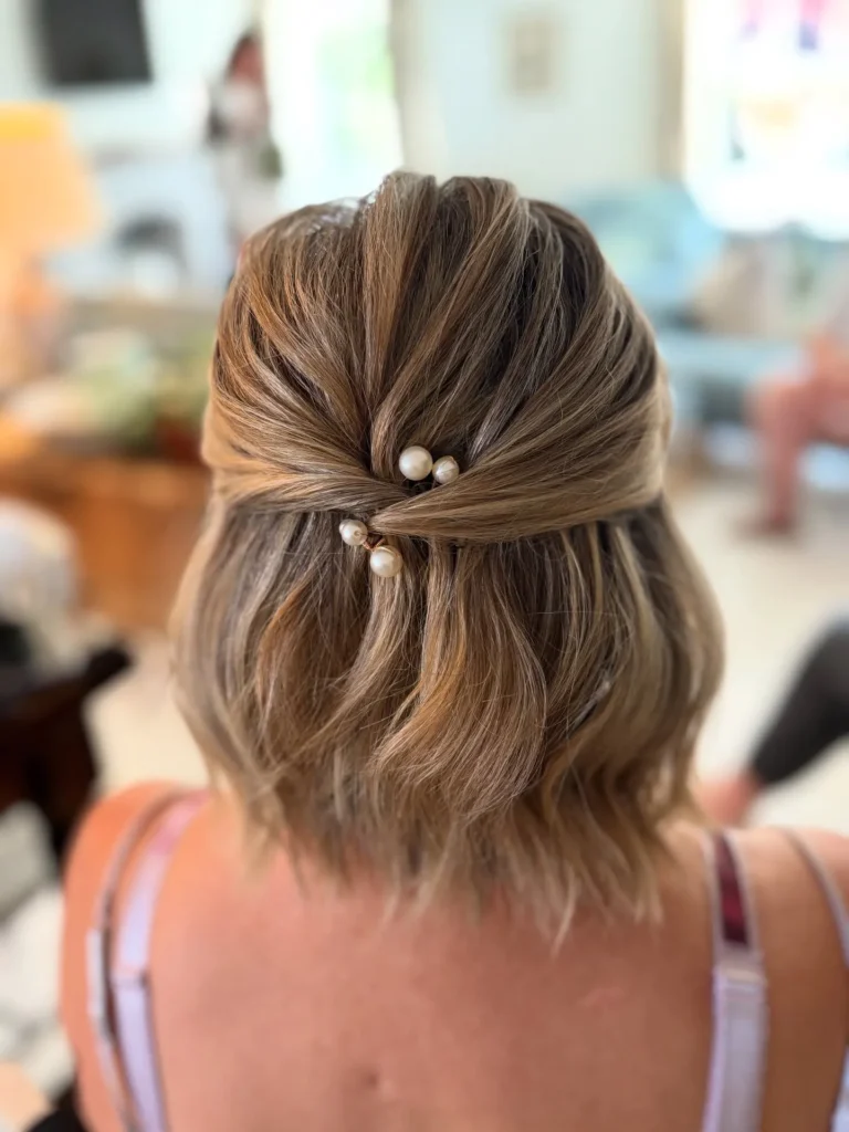 Pearl Accent Half-Up Updo