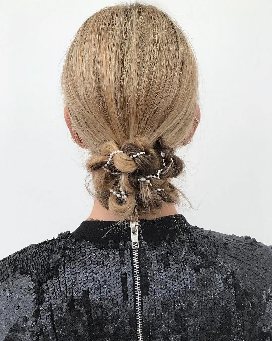 Pearl Accent Low Bun