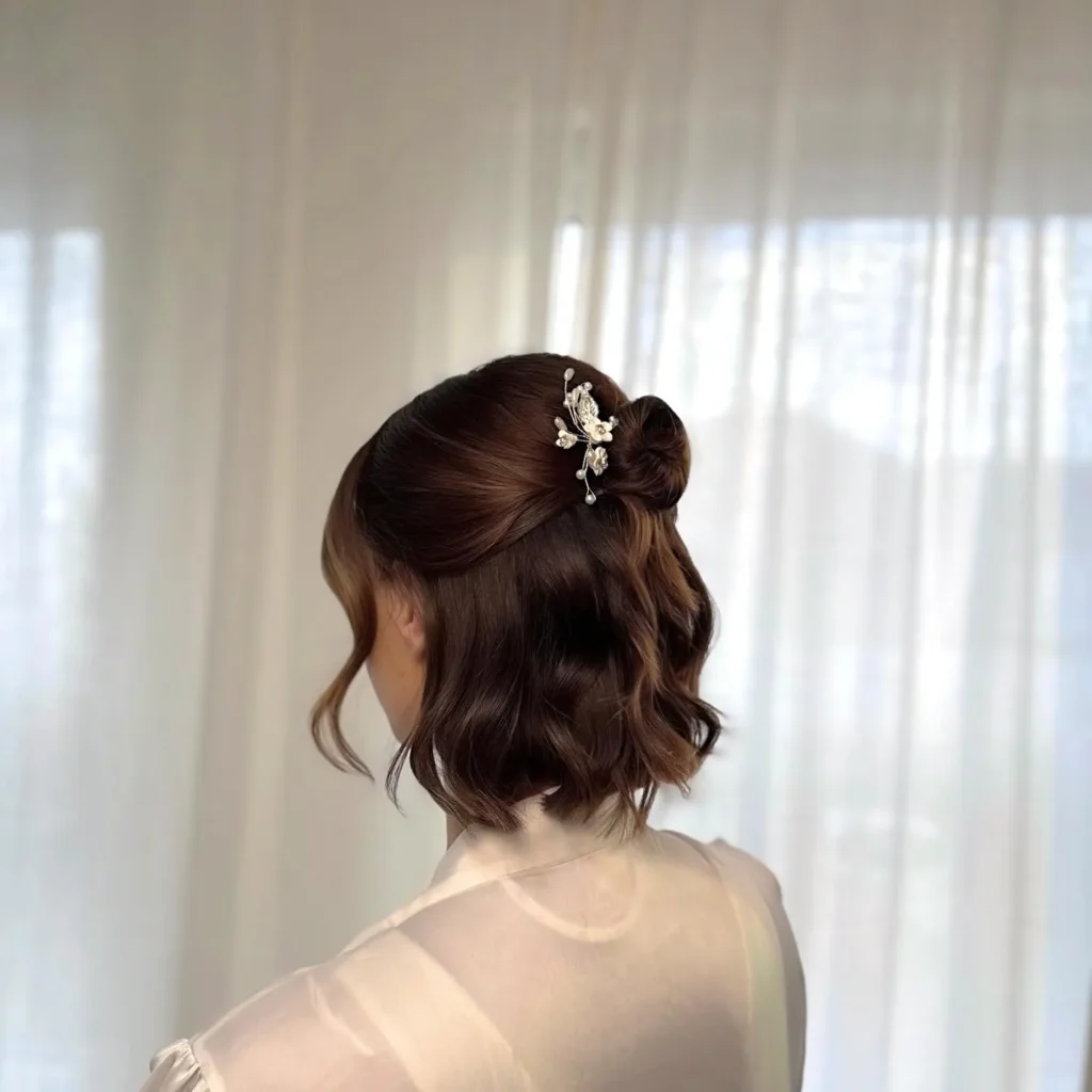 Pearl Clip Half Updo