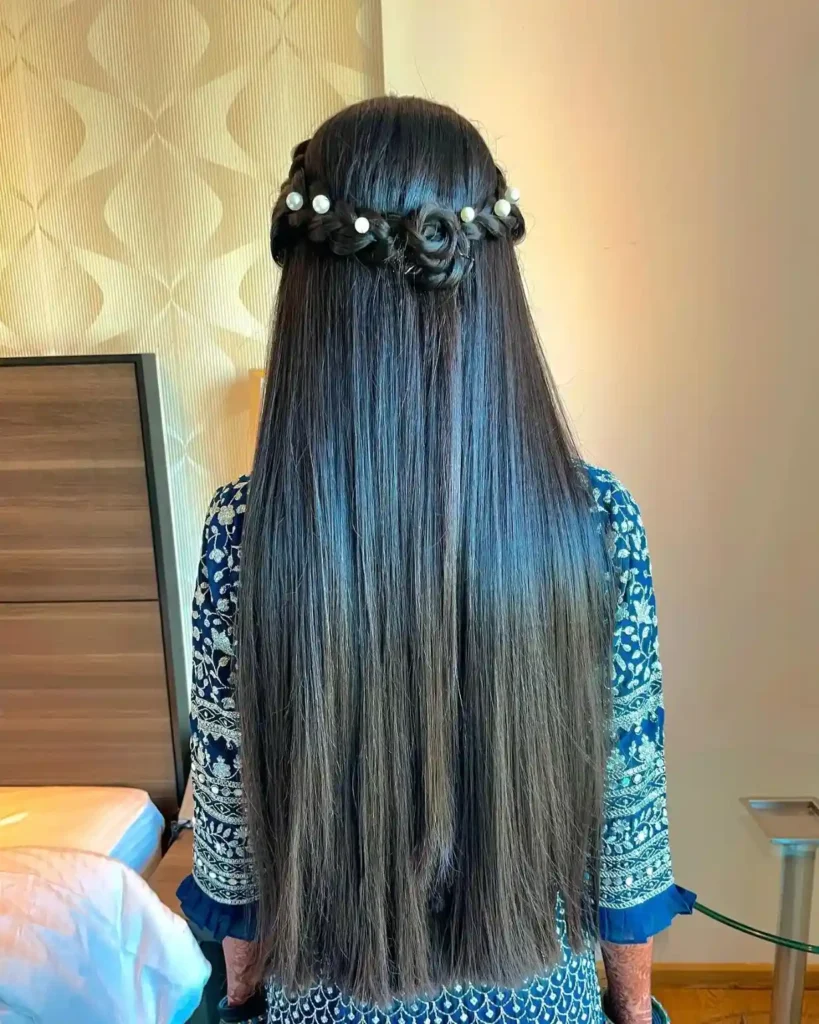 Pearl Crown Straight Hair