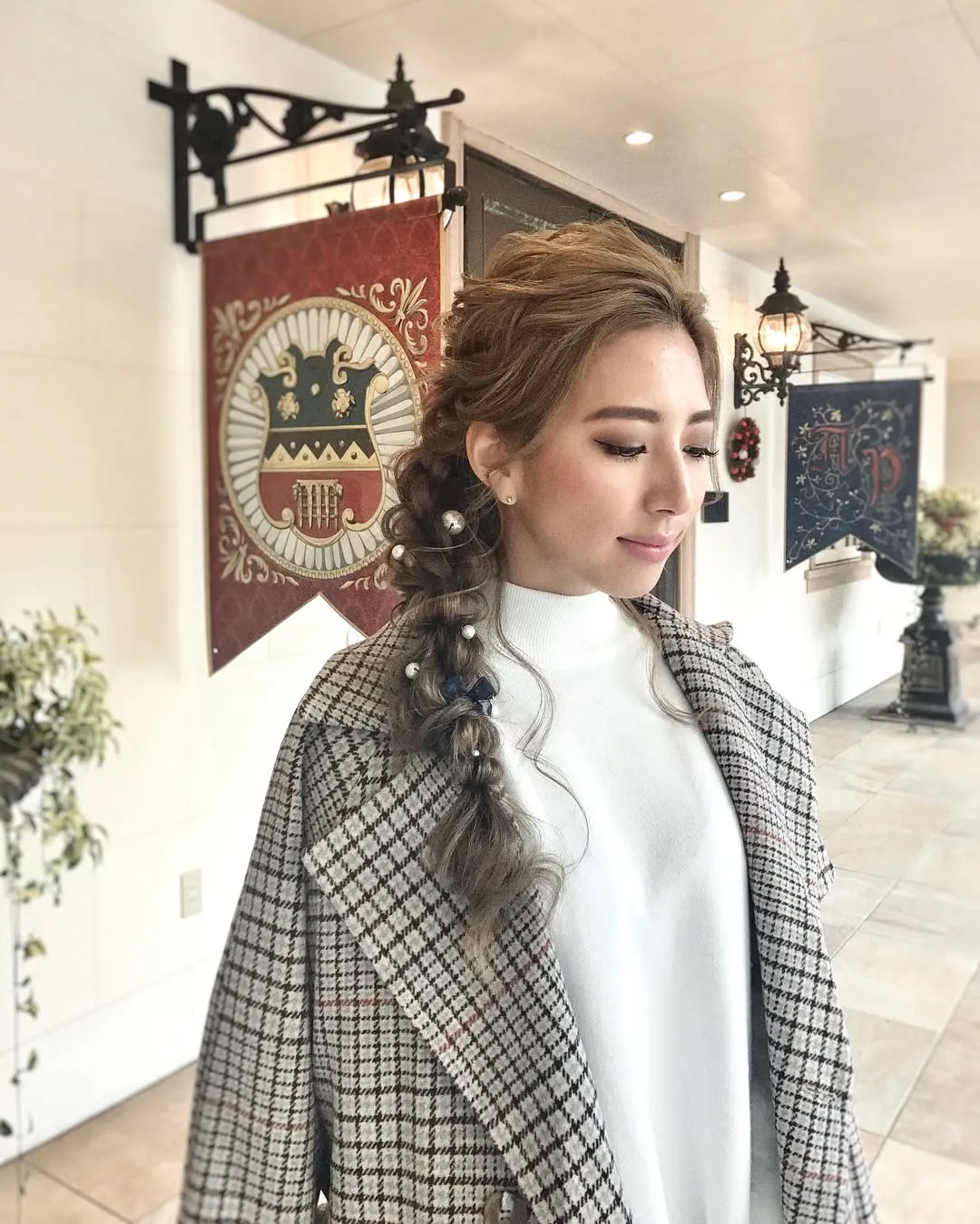 Pearl Embellished Side Braid