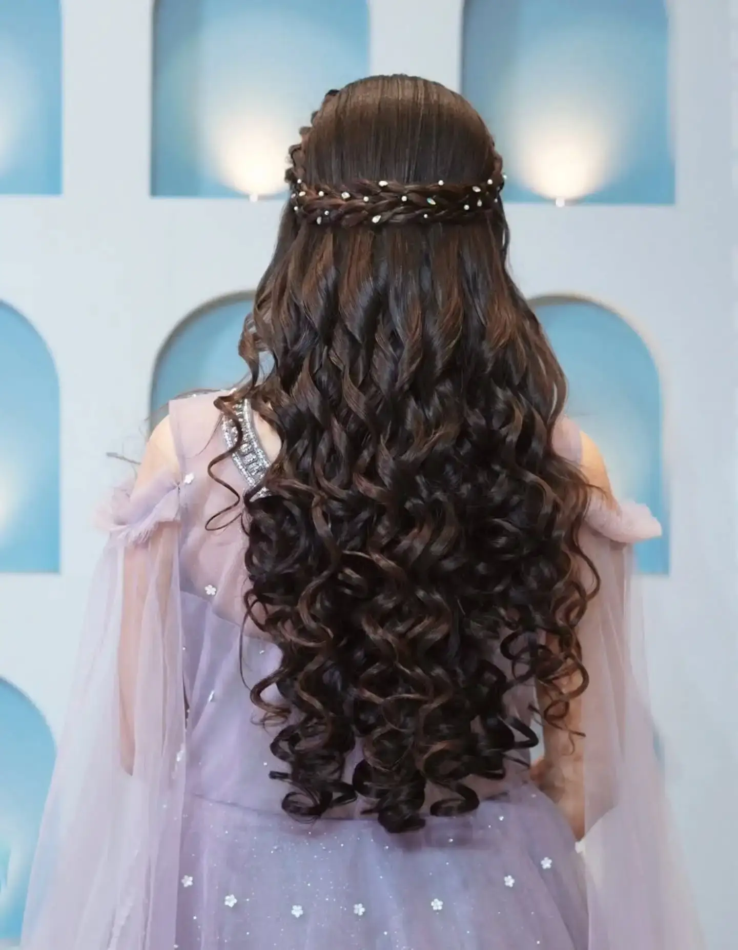 Pearl Headband Curly Cascade
