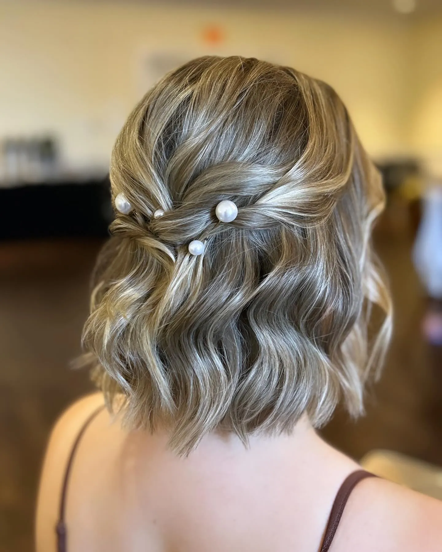 Pearl Pinned Textured Bob