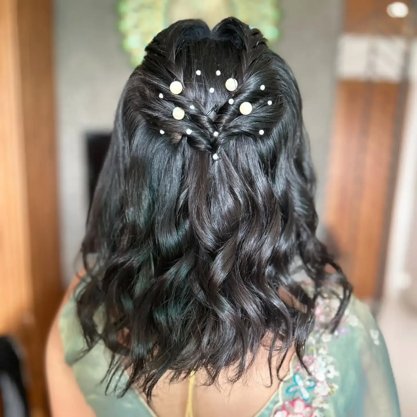 Pearl Starburst Half Up